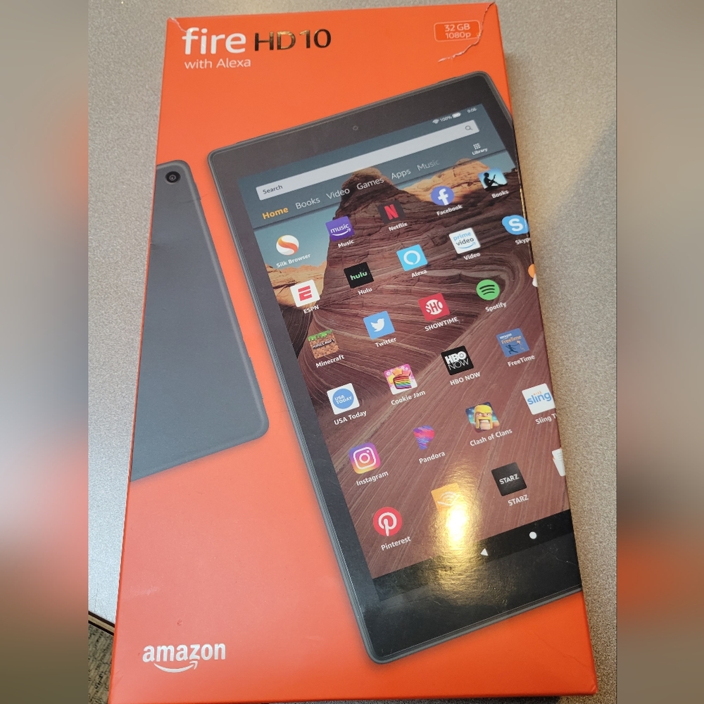 Pre-owned but never used Amazon Fire 10 Tablet